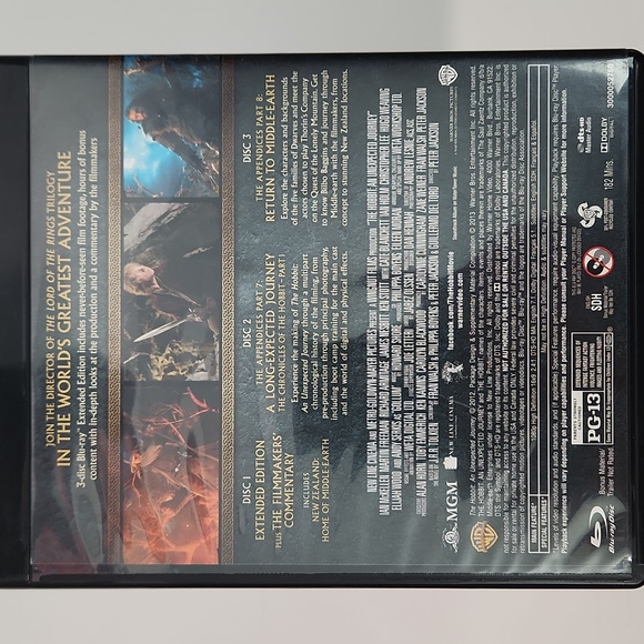 EXTENDED EDITION THE HOBBIT: AN UNEXPECTED JOURNEY 3 Blu Ray set MINT CONDITION - Picture 5 of 15